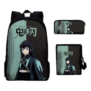 N 3 Unids/set Anime Demon Slayer Muichiro Mochila N 3 Unids/set Anime Demon Slayer Muichiro Mochila