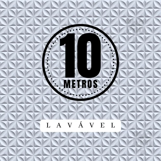 Papel De Parede Adesivo Geométrico 3d Lavável 10 Metros