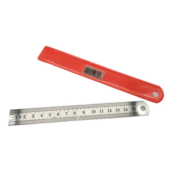 Regla Metalica 15 Cms Con Funda