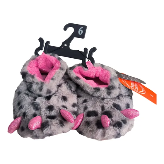 Pantuflas Para Niña, De Animal Print Con Garras. Importadas 