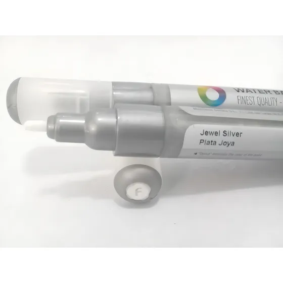 Marcador Rotulador Montana Base Agua Punta F 3mm Color Plata