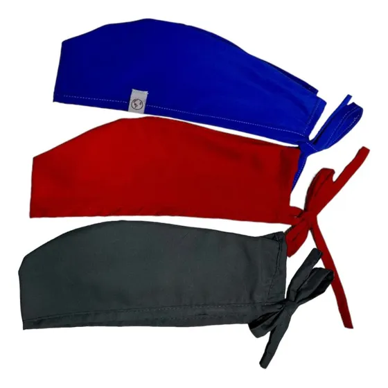 Combo De Gorros Quirurgicos X 3 Unicolores Unisex De Tela 