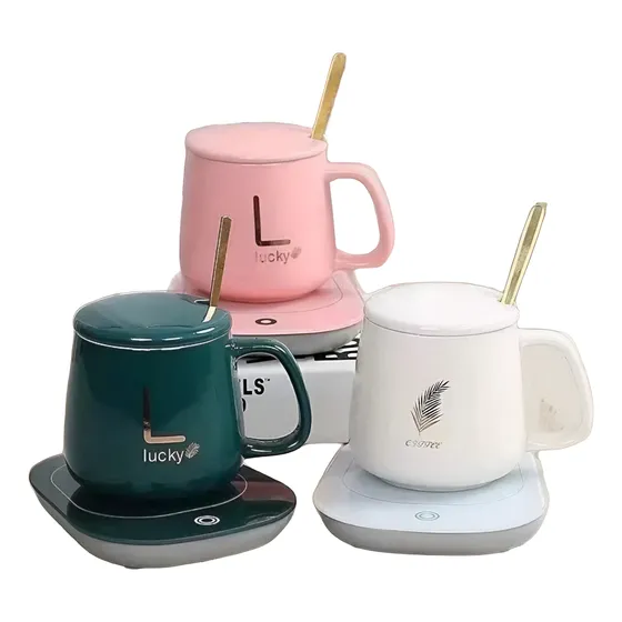 Set Base Calentadora Electrico De Tazas ,con Taza Mug