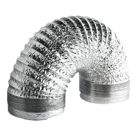 Duto Aluminizado Flexível 100mm 4 Pol Exaustor Coifa - 5 Mts