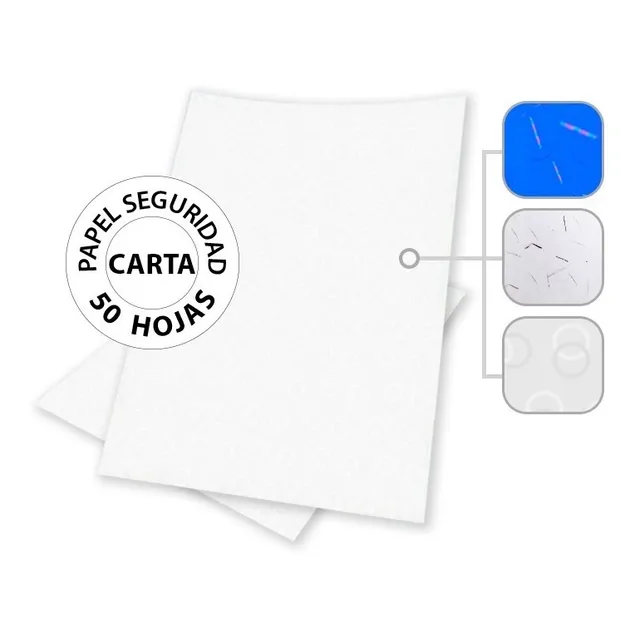 Papel Seguridad Carta 90 Gr - 50 Hojas