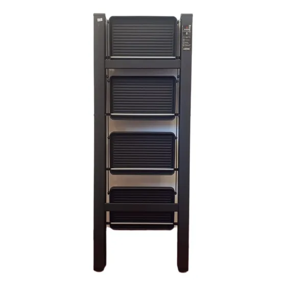 Escalera Plegable Negra De Aluminio Reforzado 4 Escalones