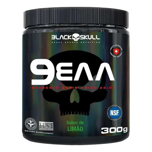 Suplemento de aminoácidos 9eaa Eaa 300 g, sabor a limón Black Skull