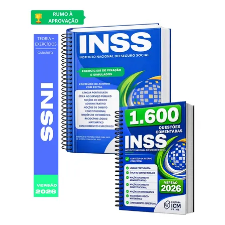 Kit Apostila Inss Teoria 2026 + 1600 Questões Gabaritadas