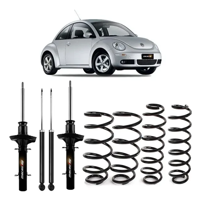 4 Amortecedor + 4 Molas Convencionais - Vw New Beetle