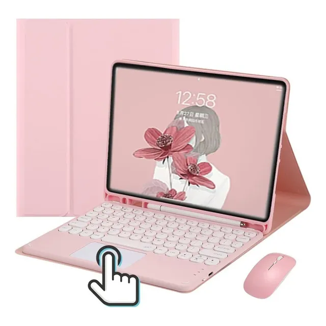 Funda Con Teclado Para Galaxy Tab A8 X200 X205 Rosa