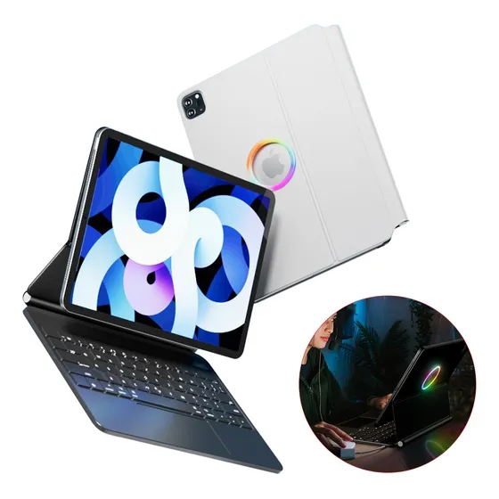 Teclado Magnético Mágico+capa Para iPad Air M2 M3 11 13 Pol.