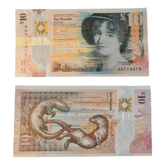 Billetes Mundiales  Escocia 10 Libras 2016 Polimero