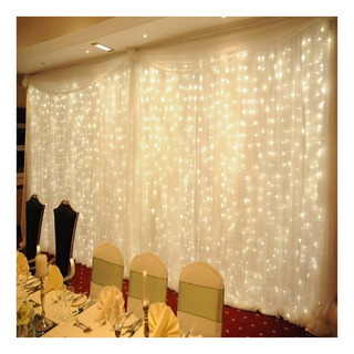 Cortina Luces 6x3m 608 Leds Decoración Fiesta Blanco Cálido Cortina Luces 6x3m 608 Leds Decoración Fiesta Blanco Cálido