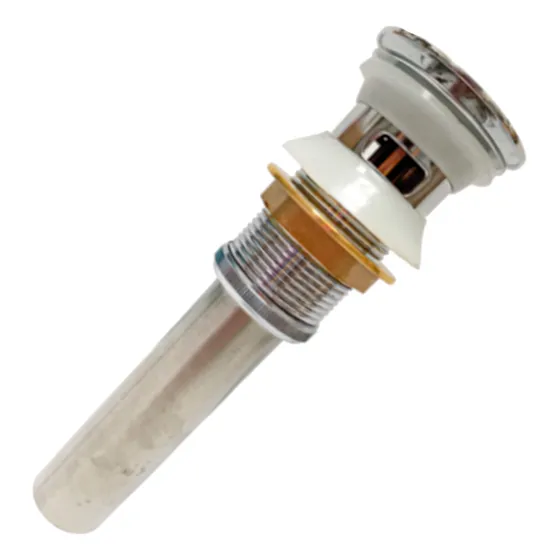 Desagüe Para Lavamanos Acero Inoxidable Push Boton Aqua Plus