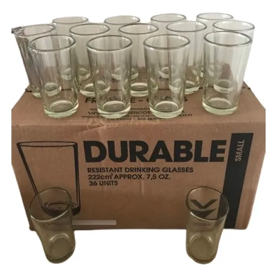 Vasos De Vidrio Al Mayor, Caja 36und. 10,50alto  150ml Copa