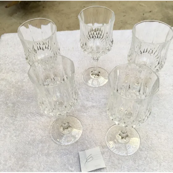 Copas Longchamp De Cristal D`arques Paris 5 Unidades
