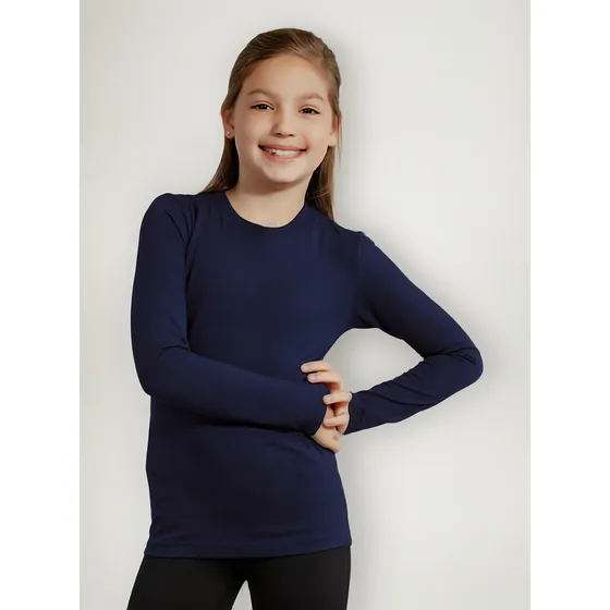 Buzo Licra Fria Deportiva Niñas Fit Gym Protector Uv Mar 
