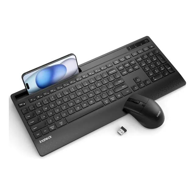Combo Teclado Y Ratón Inateck Inalámbrico Con Soporte