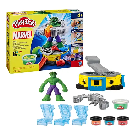 Play-doh Marvel Hulk Smash & Squish Kids Playset Com Ben...