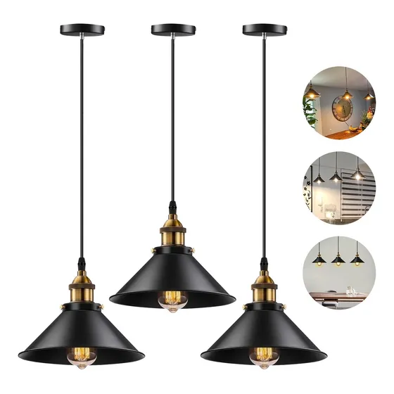 Lámpara Industrial De Techo Iluminación El Hogar E26 3pcs