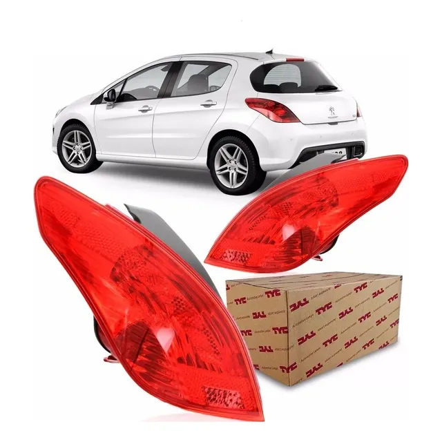 Par Lanterna Traseira Peugeot 308 2012 A 2016 Sem Led