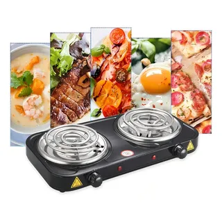 Fogão Fogareiro 2 Bocas Elétrico 2000w Fogão Cooktop Portåti 110v Ou 220v Cor Preto Fogão Fogareiro 2 Bocas Elétrico 2000w Fogão Cooktop Portåti 110v Ou 220v Cor Preto