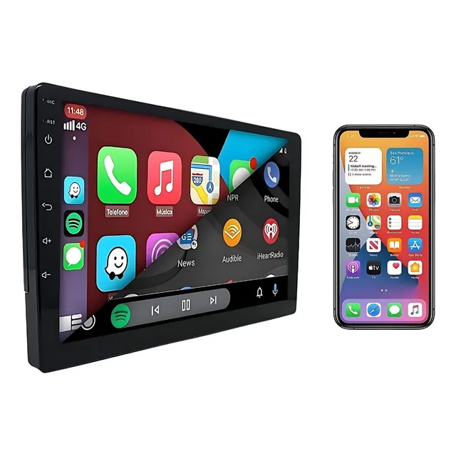 Central Multimídia Android Auto Carplay Mp5 9 Pol Espelha