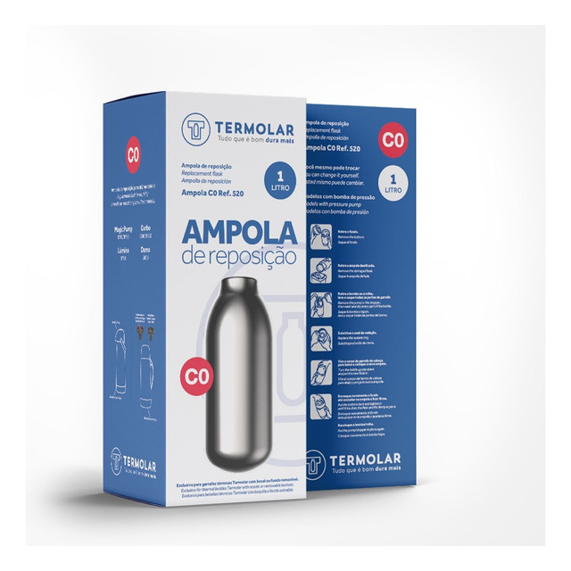 Ampola De Reposição Garrafa Térmica 1l Termolar Cor Vidro Ampola De Reposição Garrafa Térmica 1l Termolar Cor Vidro