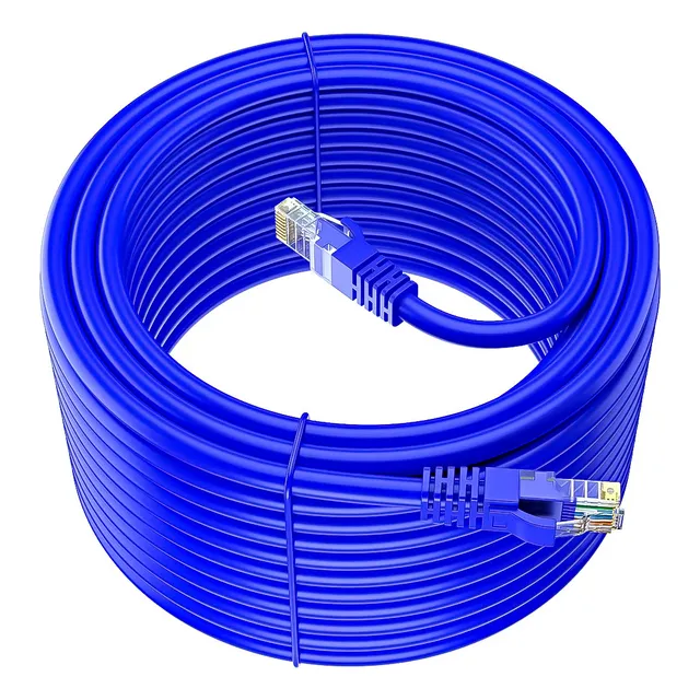Cable De Red Ethernet Internet 10 Metros Rj45 Cat 6 Alto Rendimiento Máxima Velocidad Color Azul - Otec