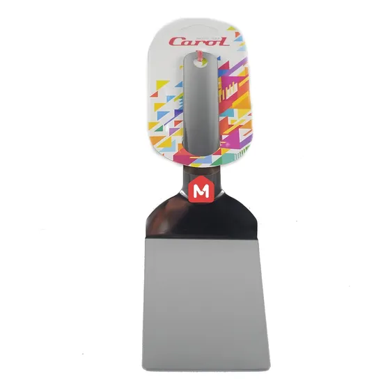 Pala Acero Inoxidable Carol Para Planchetta Plancha Color Plateado