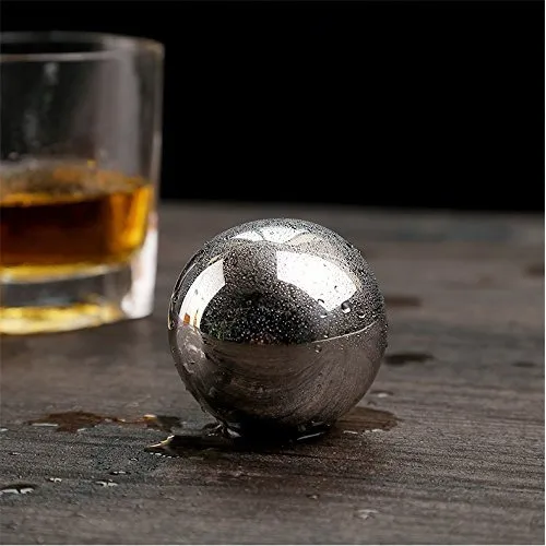 Ecentaur Juego 4 Cubito Hielo Reutilizable Acero Para Metal