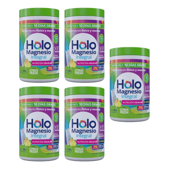 Kitx5 Holomagnesio Integral En Polvo Sabor Citrus X350grs