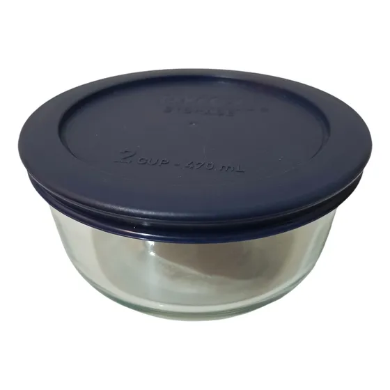 Recipiente De Vidrio Con Tapa Pyrex Original Capacidad 470ml