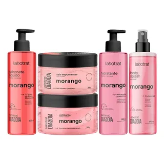 Kit Banho Frutas Morango Com Body Splash Labotrat Dia A Dia