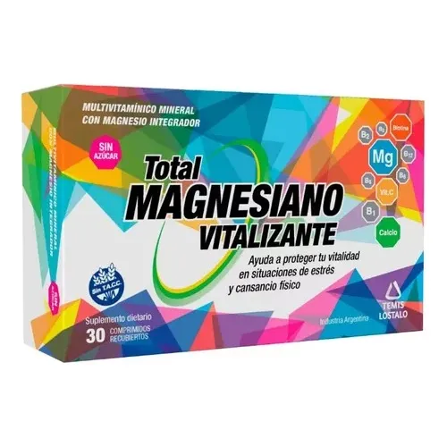 Total Magnesiano Vitalizante 30 Cmp Recub Cansancio Estres