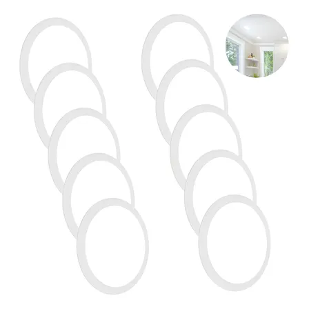 Kit 10 Painel Embutir 18w Redondo Luz Branco Frio 110v/220v (bivolt) Branco-frio