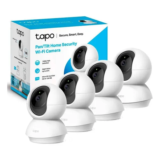 Kit 4 Cámaras Wifi Tp-link Tapo C200 360° Visión Nocturna
