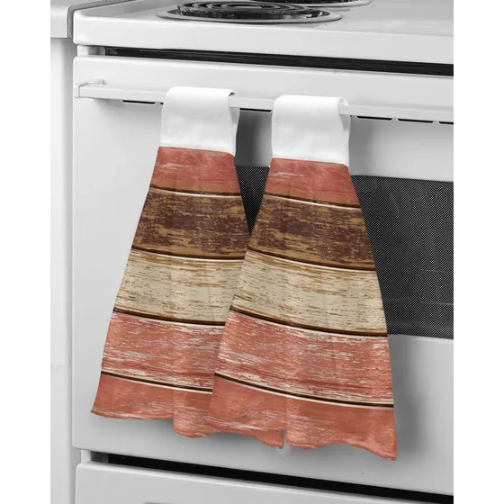Toalla Lazo Para Colgar Antiguo Madera Rojo Suave Absorbente