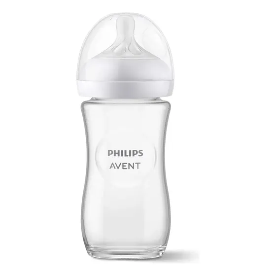 Biberon Avent Natural 3.0 De Vidrio Scy933\u002F01 8oz\u002F240ml 1pz Color Transparente Response | Cuotas sin interés