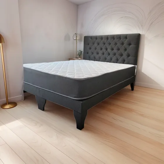 Cama 2 Plaza Europea Incluye Base+respaldo+colchon