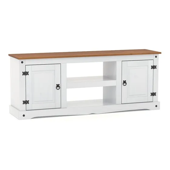 Rack Tv 75 Pulgadas - Mueble - Lcd - Living - Aparador - Lcm Color Blanco/Roble