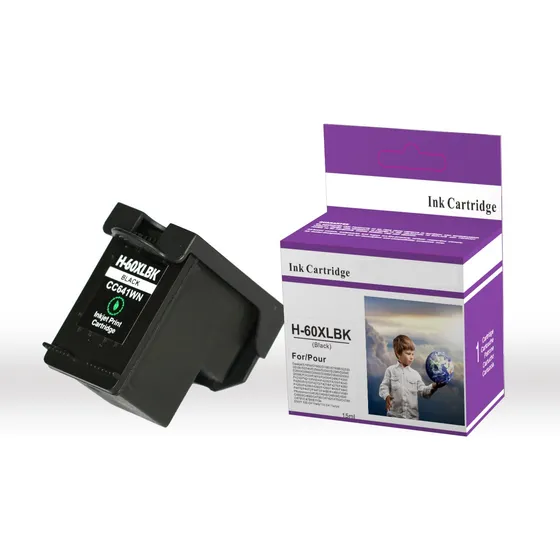 Cartucho Compatible Hp 60 Xl Negro