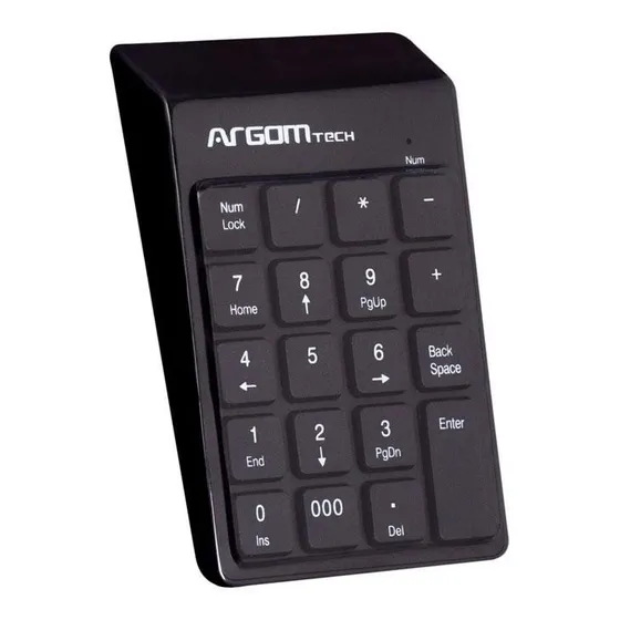 Teclado Numérico Argom Kb76 Color del teclado Negro Idioma Español Latinoamérica