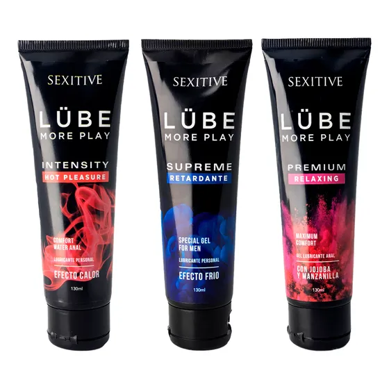 Pack X 3 Gel Lubricante Intimo Anal Calor Sexitive Lube 