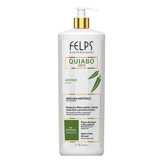Máscara Antifrizz Profissional Restaura Felps Quiabo Xbtx 1l