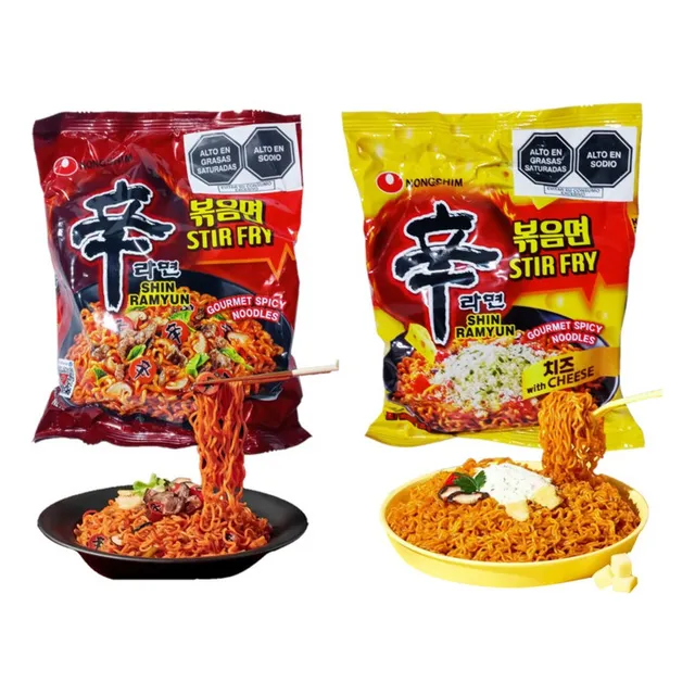 Pack Fideos Ramen Shin Ramyun Nong Shim 2u Picante Y Queso