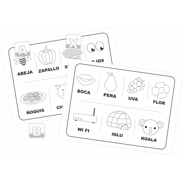 Kit Imprimible Juego Bingo De Letras Leer Escribir Pdf