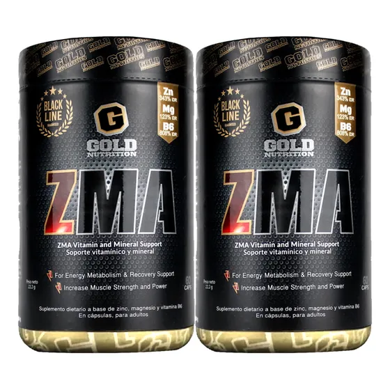 2 Zma Gold Zinc Magnesio Vit B6 Pro Hormonal Eleva Testo