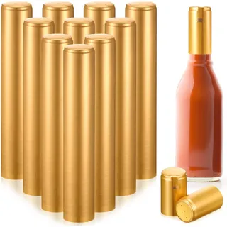 100 Cápsulas Termocontraíbles Doradas Vinos Licores Botellas 100 Cápsulas Termocontraíbles Doradas Vinos Licores Botellas