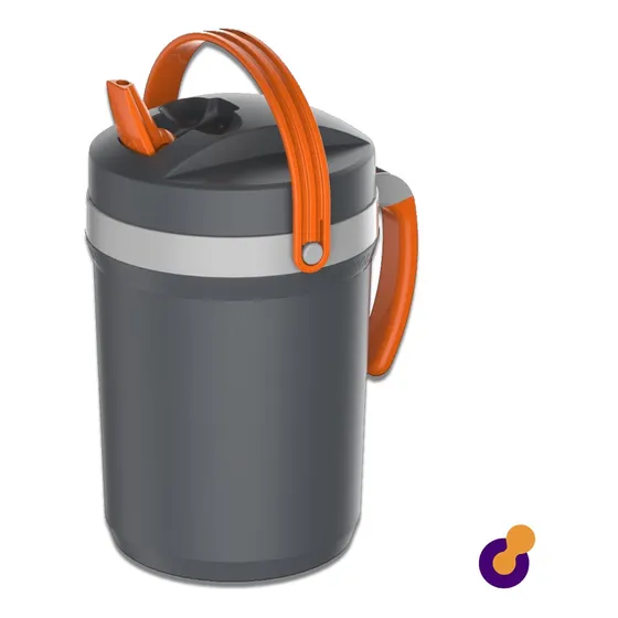 Jarra térmica Termolar Tereré con tapa abatible para café y té de 2,5 litros, color gris